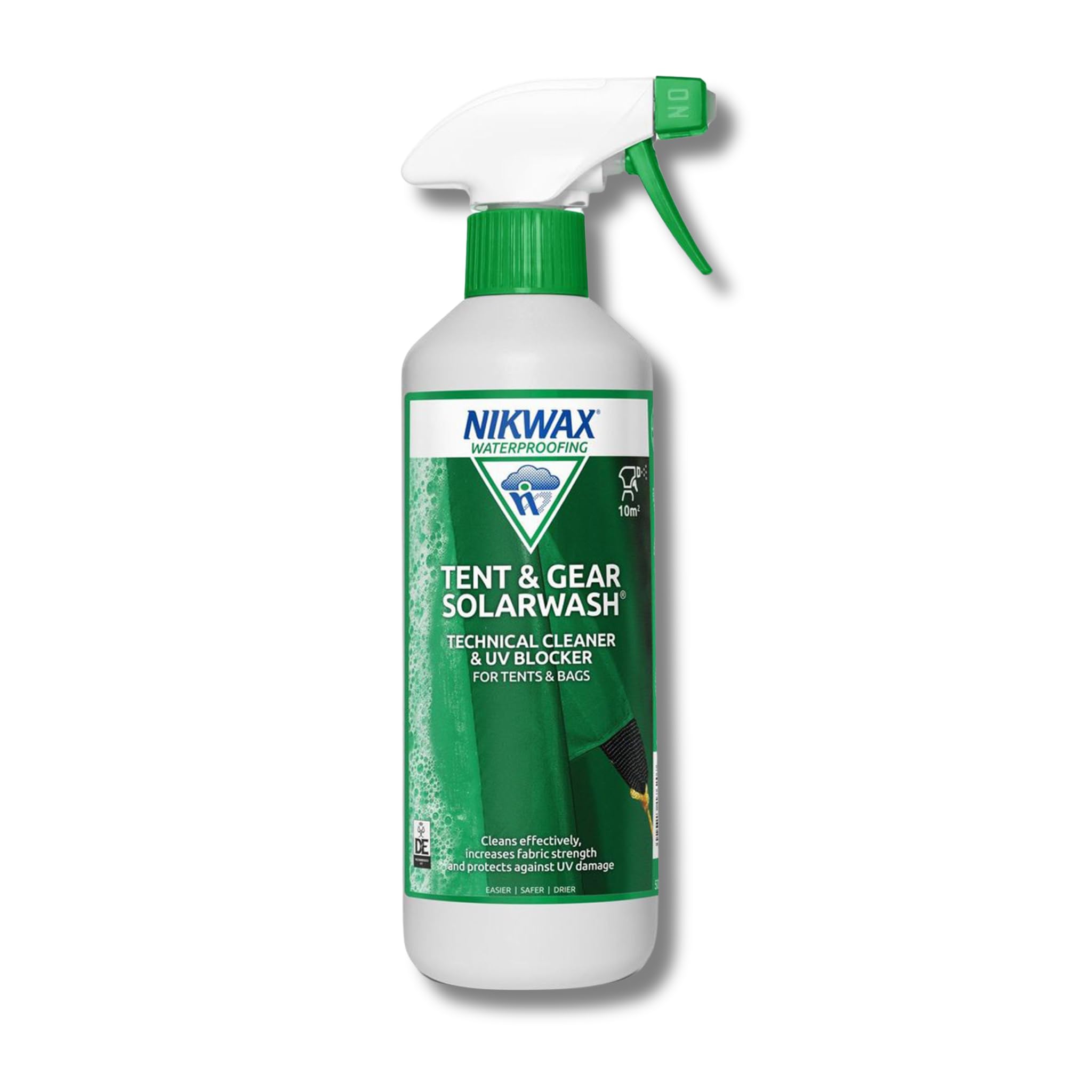 Nikwax Tent & Gear Solar Wash, Technical Cleaner & UV Blocker for Tents & Bags, 500ml Spray