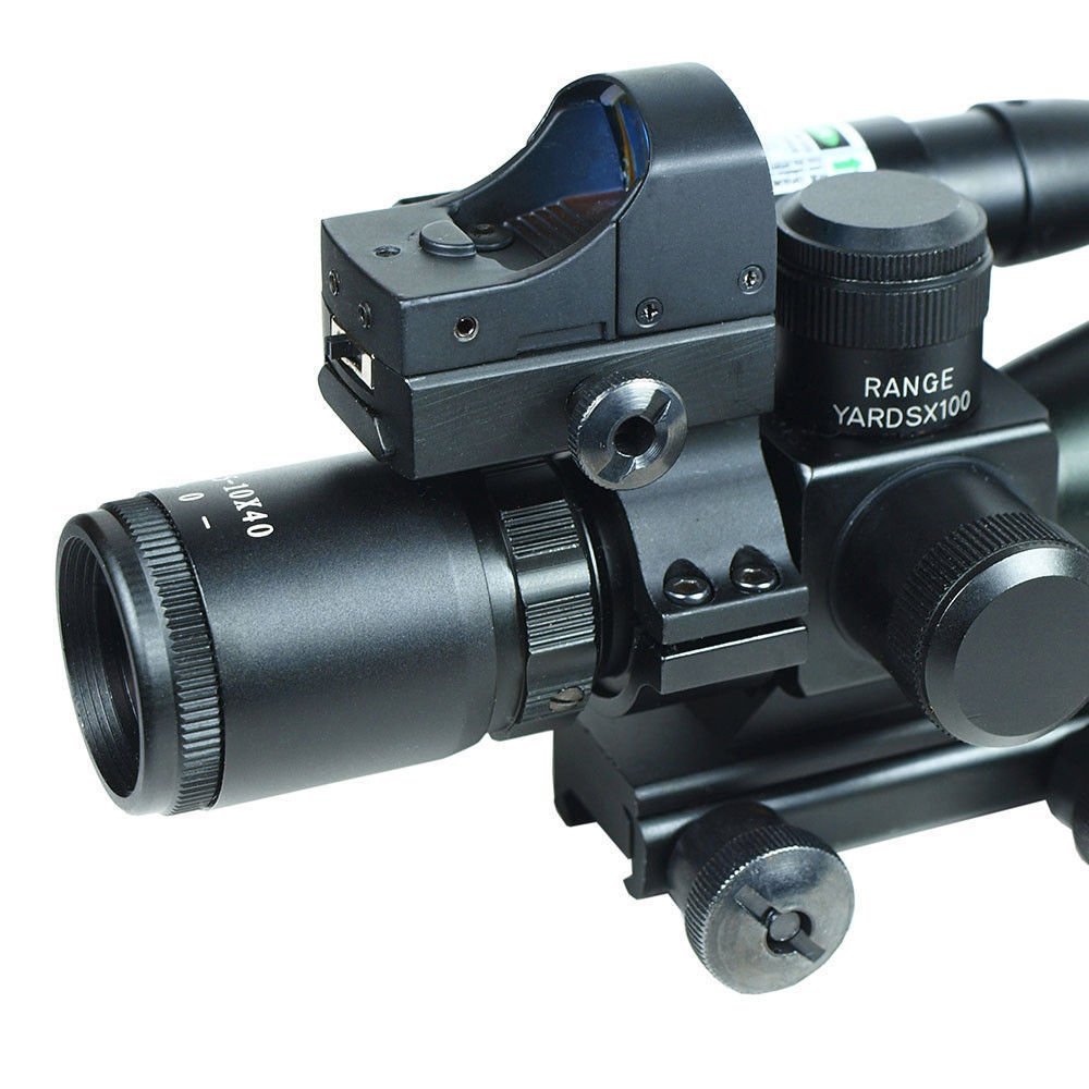 UUQ 2.510x40 Clarity+ Combo Rifle Scope Dual Illuminated Mildot W