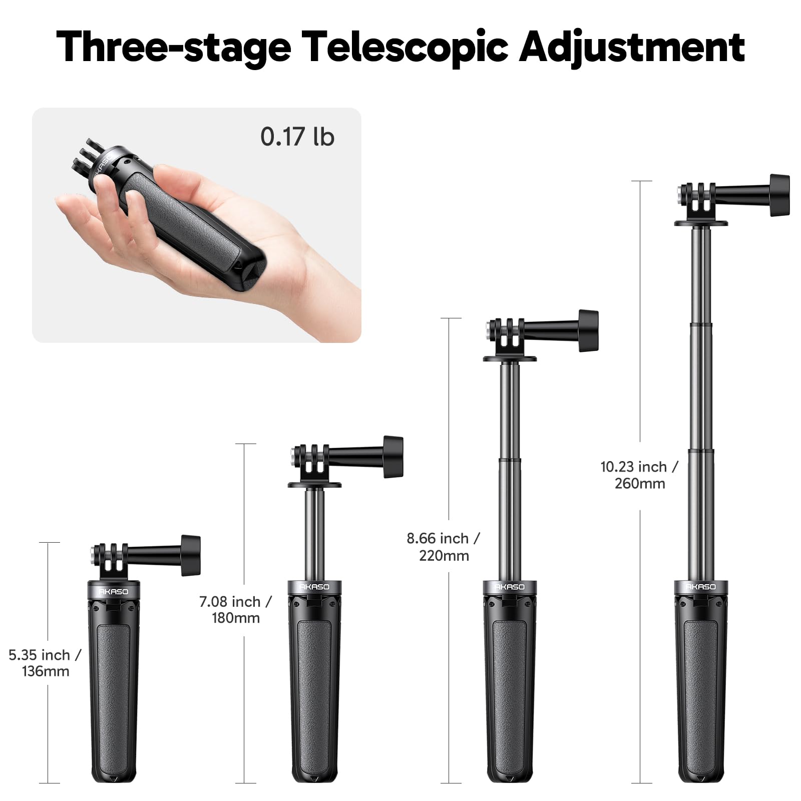 AKASO EK7000 Pro 4K30fps 20MP Action Camera EIS Ultra HD 131FT Waterproof Underwater Camera with Mini Selfie Stick Tripod and Carrying Case Helmet Accessories Kit Bundle