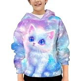 HaniLav Teen Boys Girls Novelty Galaxy 3D Printed Sweatshirts Tops Pocket Pullover Hoodies 6-16 Years