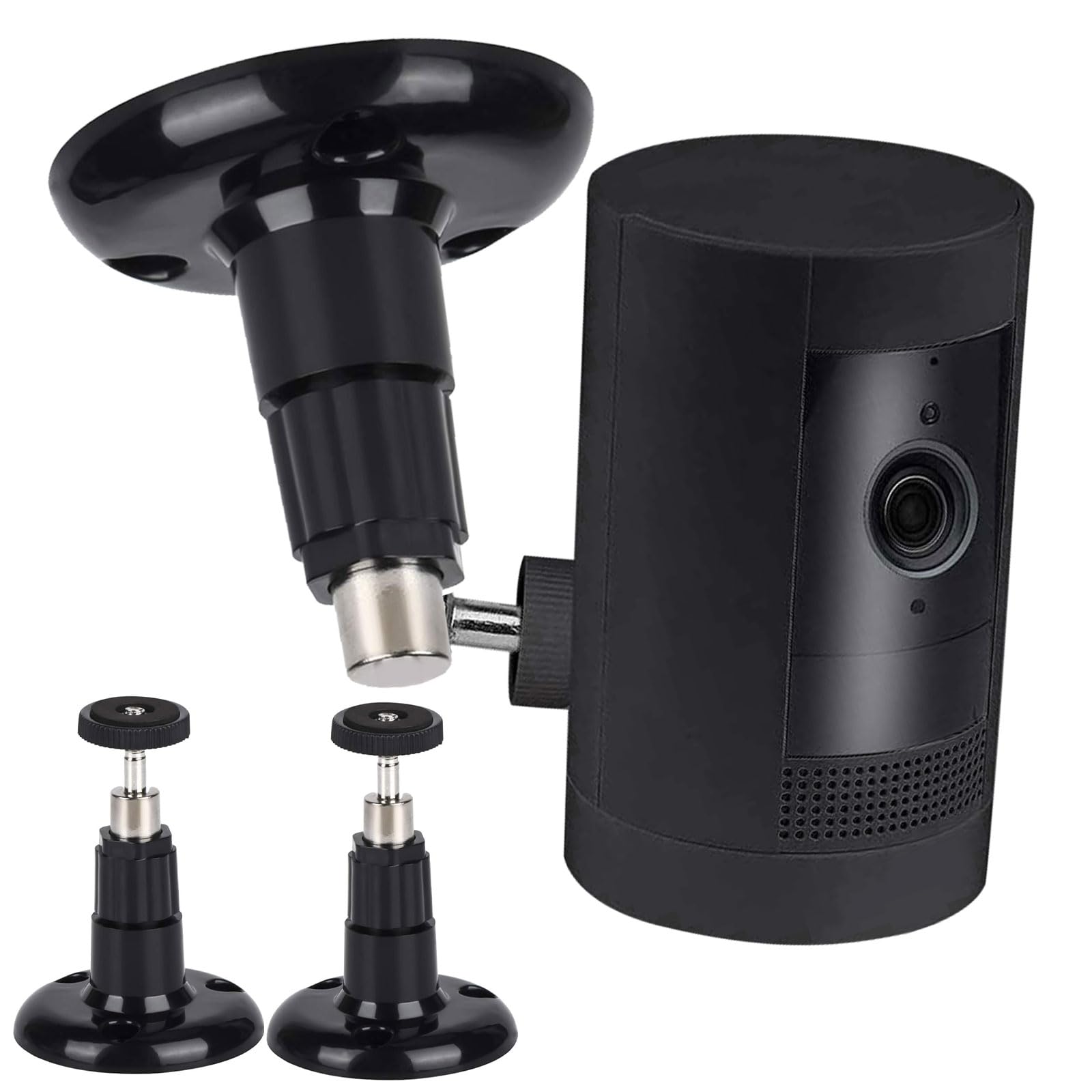 ELLECILA 2 Pack Ring Camera Mount, Ring Outdoor Stick Up Doorbell Accessories, 360 Degree Adjustable Mount Bracket for Rings Surveillance Camera, Black