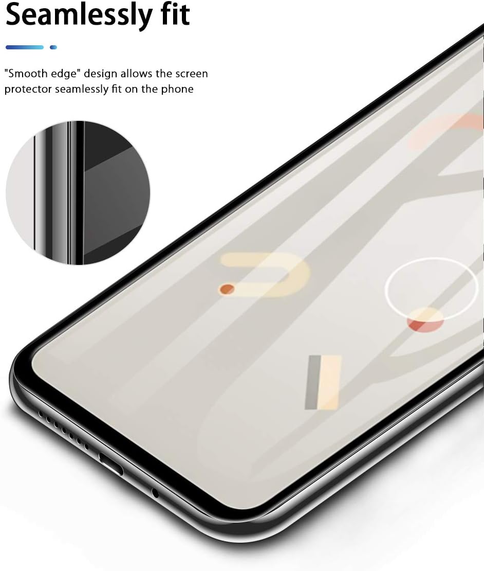 AVIDET for Google Pixel 4a Screen Protector, [Strong adsorption][Anti-Scratch][Case Friendly] HD 9H Hardness 3D Full Coverage Tempered Glass Compatible for Pixel 4a (Black)