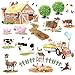 DECOWALL DWL-1407N Pony Club and Farm Animals Kids Wall Stickers Wall Decals Peel and Stick Removable Wall Stickers for Kids Nursery Bedroom Living Room Decor