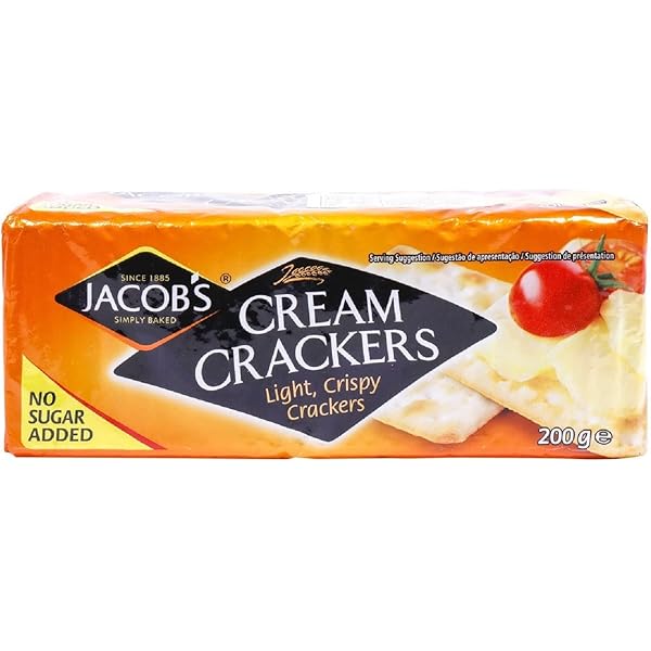 Jacobs Cream Cracker 2x200g Jacobs 200g - 3 Pack Of Light Crisp British Style Crackers Cream Crackers