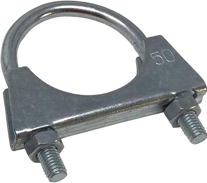 Universal U Bolt Exhaust Clamp Size 50mm with M8 Nuts BZP Amazon.co