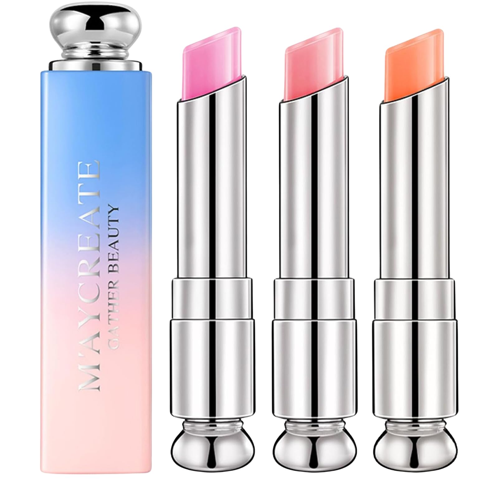 Colour Changing Lip Balm, 3pcs Tinted Jelly Lipstick Nutritious Moisturizer Natural Lip Protection Repair Gifts For Teenage Girls
