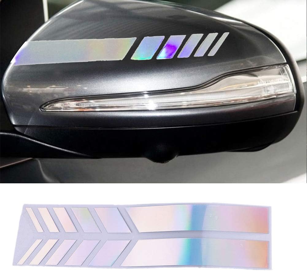 YOUNGFLY 2pcs Car Rear View Mirror Stickers Decor DIY Car Body Sticker