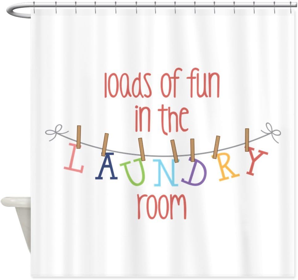 Amazon Com Cafepress Laundry Hanging Shower Curtain Decorative