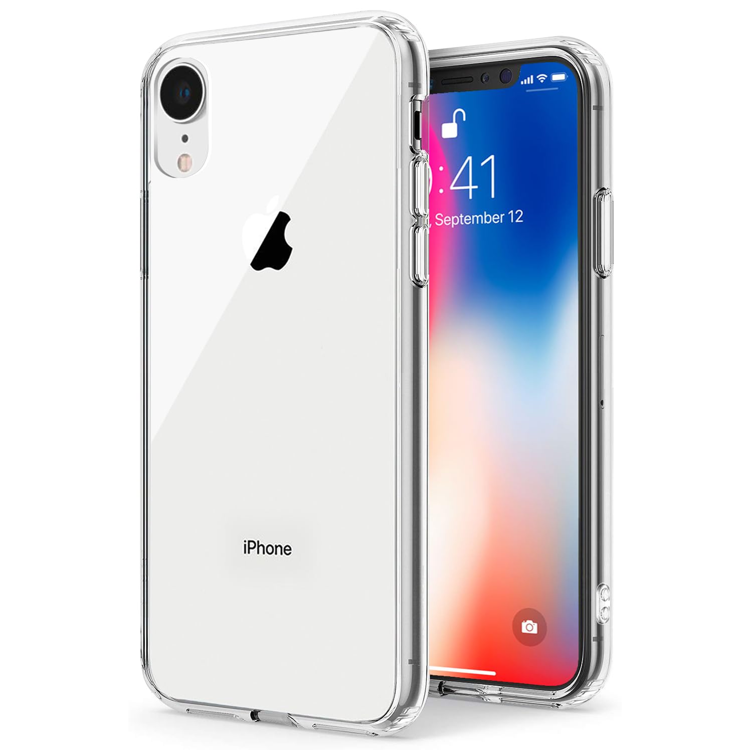 Photo 1 of TENOC Phone Case Compatible with iPhone XR, Clear Case Non-Yellowing Protective Bumper Hard Back Cover for 6.1 Inch