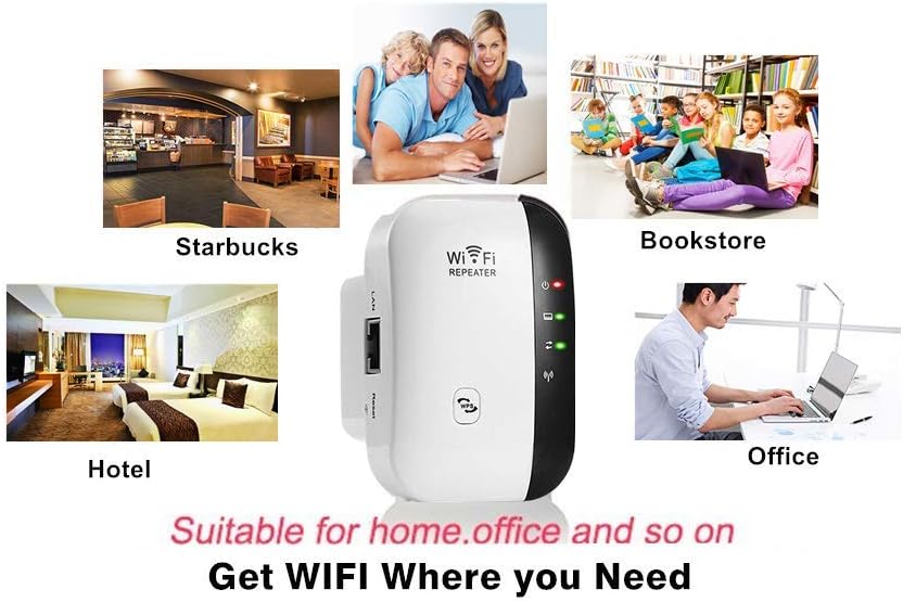 Super Boost WiFi, WiFi Range Extender | Up to 300Mbps |Repeater, WiFi Signal Booster, Access Point | Easy Set-Up | 2.4G Network with Integrated Antennas LAN Port & Compact Designed Internet Booster: Computers & Accessories