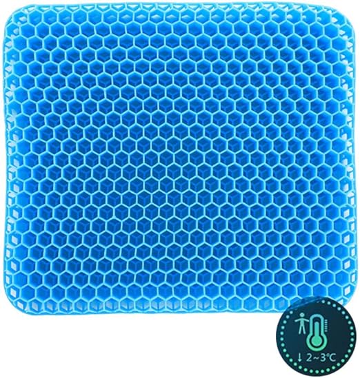 Amazon Qeskypet ゲルクッション ジェルクッション 無重力クッション ハニカムクッション 座布団 体圧分散 両面使用可能 低反発 円座 たまごが割れない オフィス 椅子用 車用 自宅用 ざぶとんカバー付き ラグ カーテン ファブリック オンライン通販