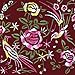 SuoSuo Jewelry Roll,Travel Jewelry Roll Bag,Wine Red Silk Embroidery Brocade Jewelry Organizer Case with Tie Close