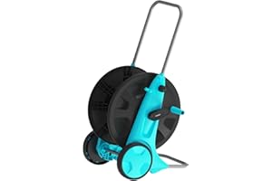 HOZCART Garden Hose Reel Cart,Portable Hose Carts Holds 150-180 Ft of 5/8 Inch Hose,Durable Water Hose Holder for Outside Yard Lawn