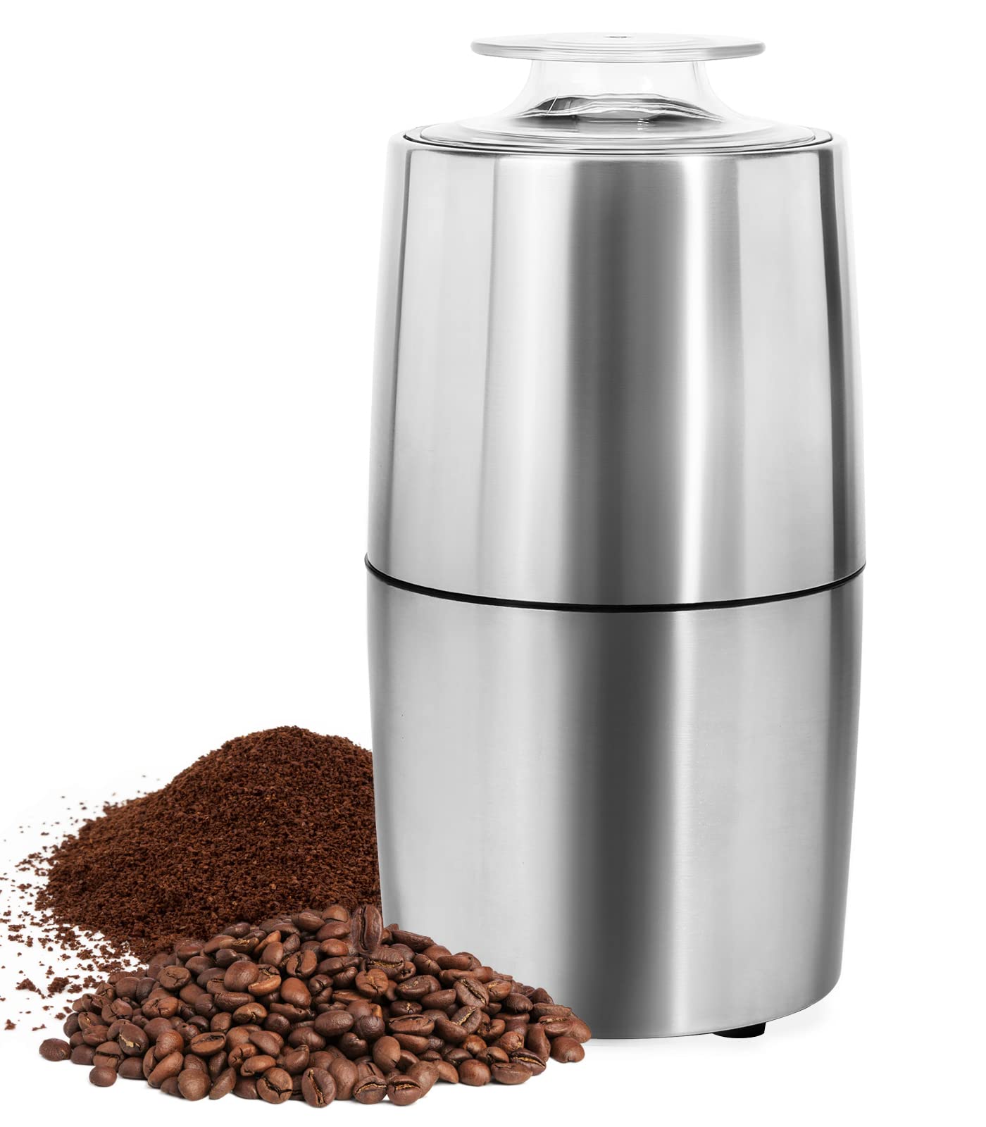 Balsilvary Coffee Grinder Electric - Stainless Steel Coffee Bean Grinder for Coffe Espresso Latte Mochas, One-Touch Grinder for Herb, Spice, Grain and More+1