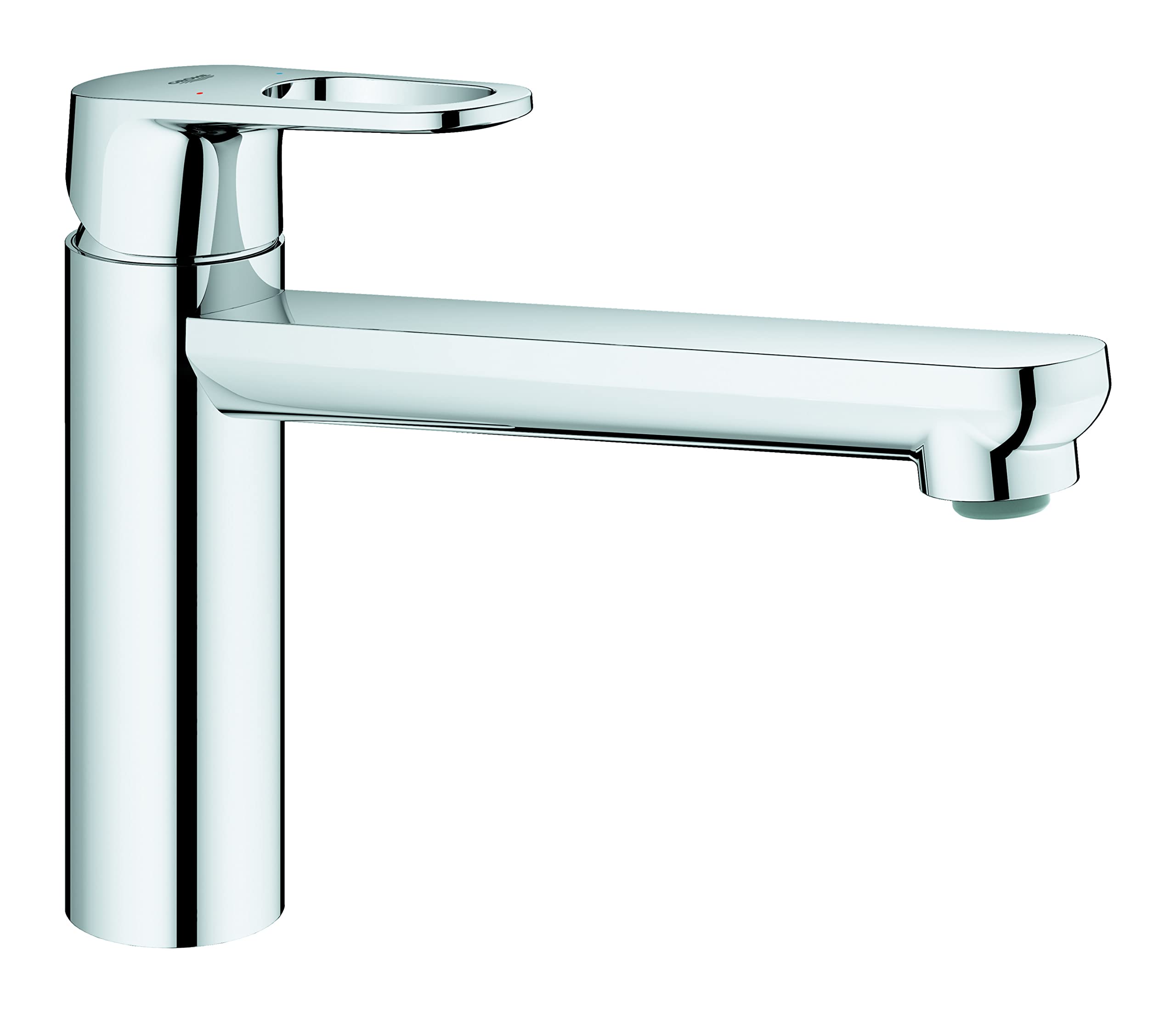 GROHE Start Flow Quickfix Single-Lever Sink Mixer with Medium High Spout with 140˚ Swivel Area, Chrome Easy to Fit with Quickmount 31691000