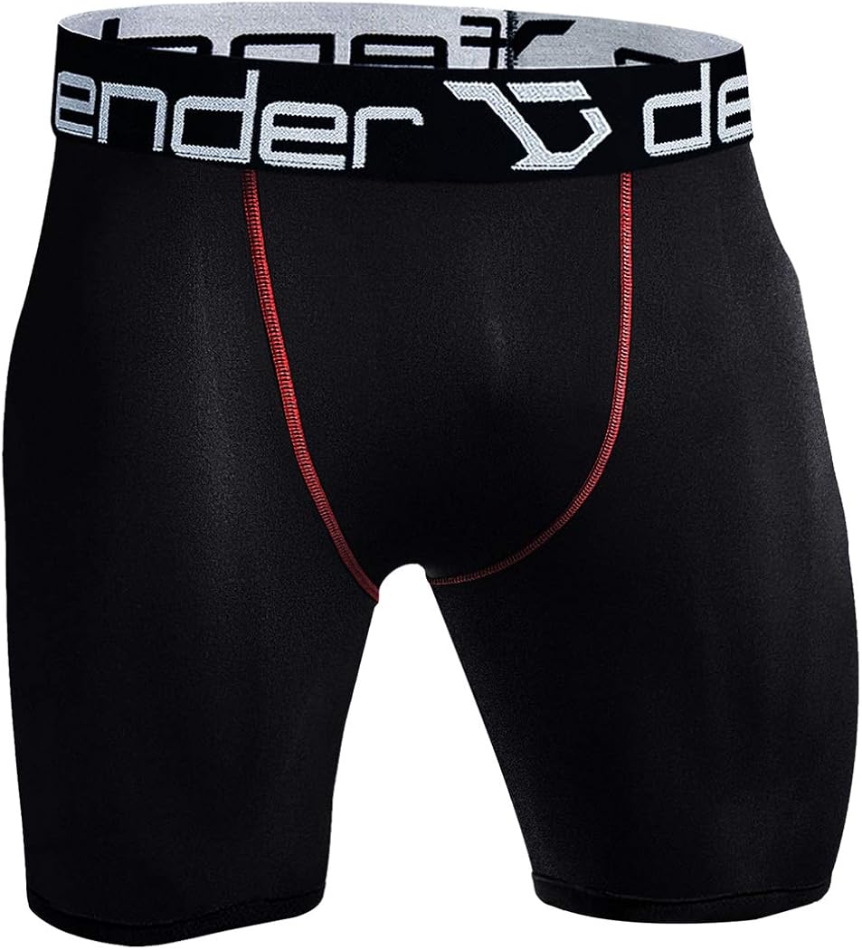 Defender Men's Cool Dry Compression Baselayer Shorts Pants Capri Tights at  Men’s Clothing store