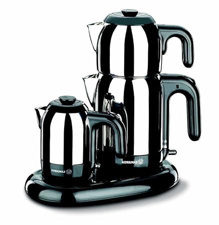 Korkmaz A353 Mia Elektrische Tee Kaffee Station Cay Teekocher Caymatik Schwarz