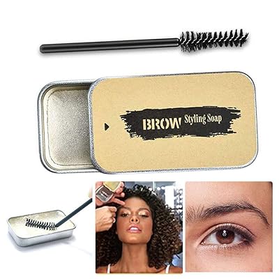 Eyebrow Soap Kit,brow pomade,eyebrow gel clear,Brows Styling Soap,Long Lasting Waterproof Smudge Proof Eyebrow Styling Pomade for Natural Brows (01)