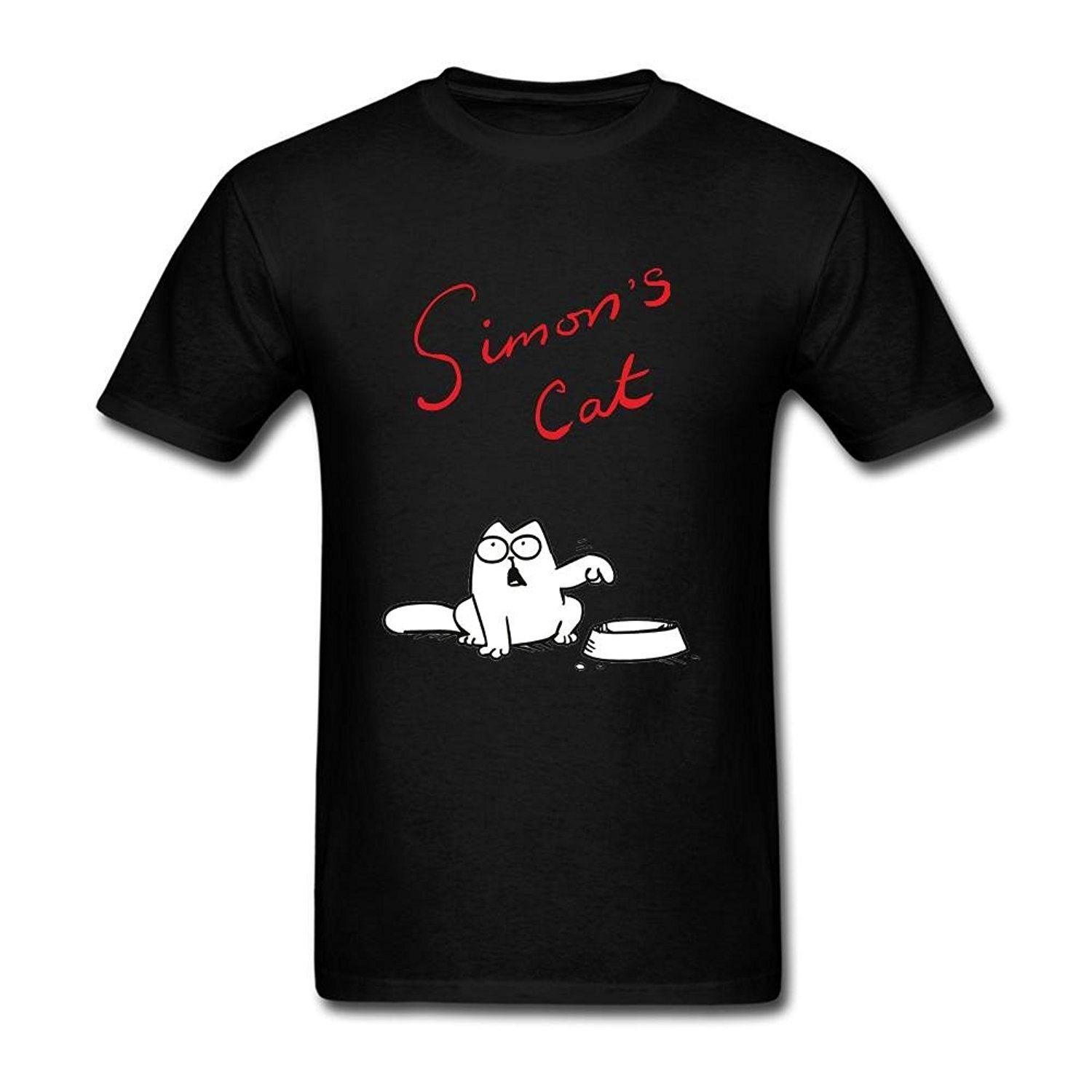 Wimoon Men S Black Custom Simon S Cat Design Cotton Short Sleeve T