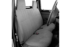 RealSeatCovers 3 Layer Seat Cover for 1985-1995 Toyota Pickup Front Bench Thick A25 Molded Headrest Small Notched Cushion (Gray)
