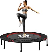 FK Sports 40" Foldable Mini Trampoline Rebounder Adults Indoor Exercise Handle view 1