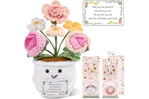 Lowealuk Thank You Gift for Women, Emotional Support Crochet Gift for Women Mom Friends Coworkers Teacher Boss Nurse (Roses -