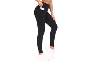 THE GYM PEOPLE Tummy Control Workout Leggings with Pockets High Waist Athletic Yoga Pants for Women Running, Fitness