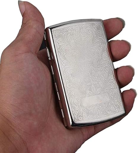 Amazon Co Jp Trysha 男性用と女性用の金属製シガレットケース超薄型ポータブルタバコホルダーステンレススチール製シガレットケース12のsti たばこ箱 Color 3 ホーム キッチン