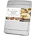 Ultra Cuisine 100% Stainless Steel Cooling and Baking Rack fits Jelly Roll Sheet Pan - Cool Cookies, Cake, Bread, Pie - Oven Safe Wire Grid for Roasting, Cooking, Grilling, BBQ, Smoking (10" x 14.75") primary