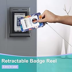 Plifal ID Badge Holder with Lanyard and Retractable