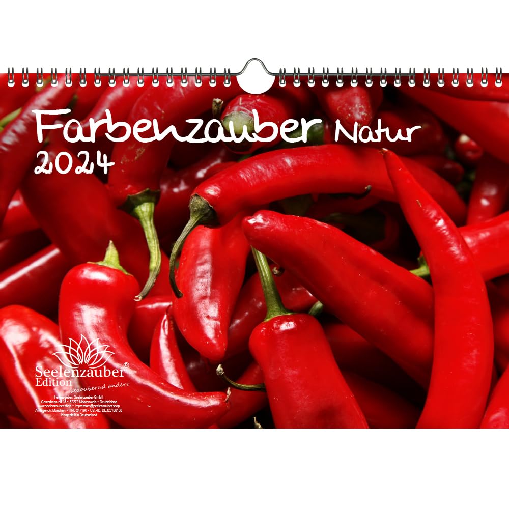 Farbenzauber Natural DIN A4 Calendar for 2024 Colours Seelenzauber