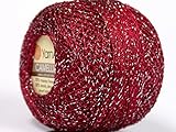 Burgundy Pink Silver Metallic Extremely Fine Braid Thread Camellia - 20 Gram 207 Yards