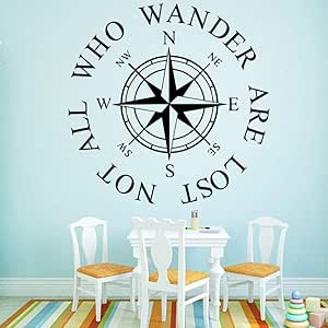 Brújula Calcomanías De Vinilo Adhesivos De Pared Para Habitaciones De