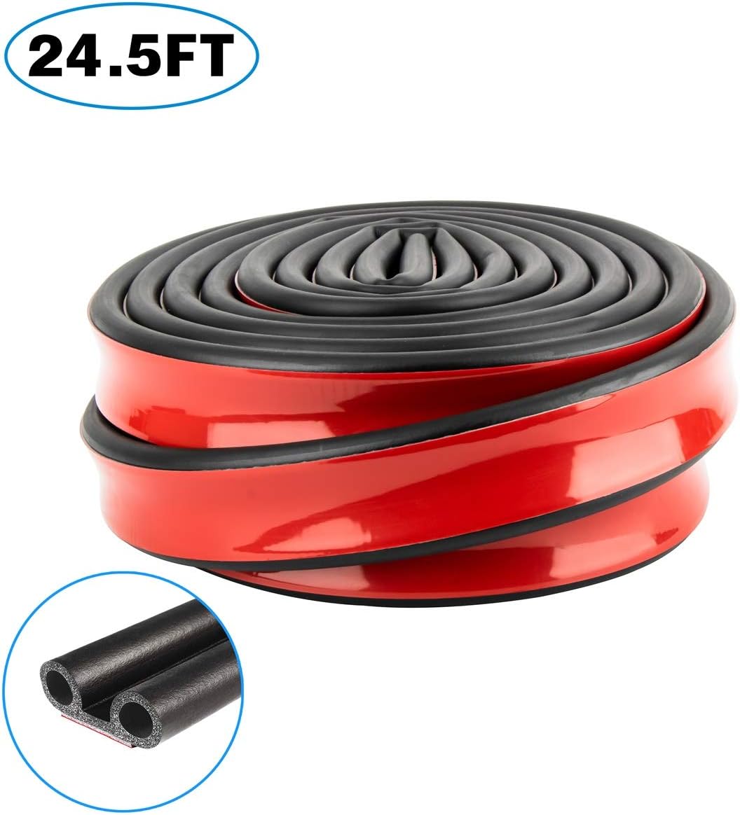 XISAY 24.6ft Adhesive Tailgate Weather Stripping Ultimate Tailgate Seals Kit for Pickups, F150, Truck, Silverado, Auto Car, Keep Kit Dust, Dirt and Moisture Out of Covered Truck Bed Trim Gap Rubber