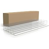 Clip Strip Corp. 50 Pack Shelf Dividers for Retail Stores, 1" H x 17-9/16" L, 15 mil Clear PVC Retail Shelf Separator w/Adhesive Mount, SD-1518