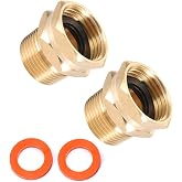 Brass Garden Hose Adapter, 3/4” GHT Female x 3/4” NPT Male Connector,GHT to NPT Adapter Brass Fitting,Brass Garden Hose to Pi