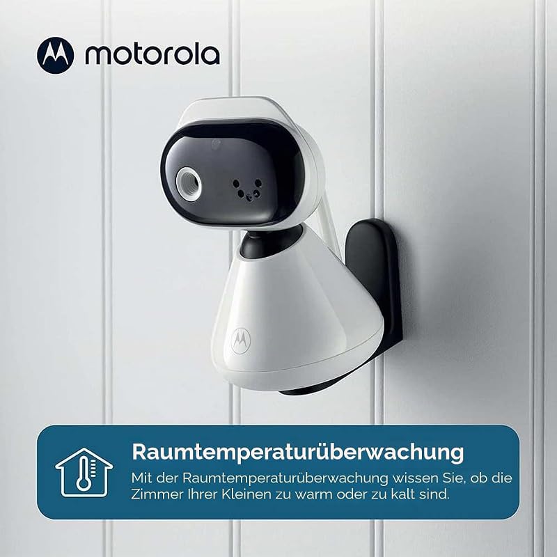 PIP1200 - Babyphone mit Kamera - 2.8" Elterneinheit - 2 Wege Kommunikation - Zimmertemperatur - Infrarot Nachtsicht - 300 m Reichweite, Weiß/Schwarz