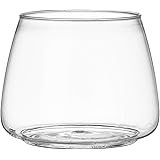 AmazonCommercial Plastic Shatterproof Stemless Rocks Glass, 12 oz, Pack of 24