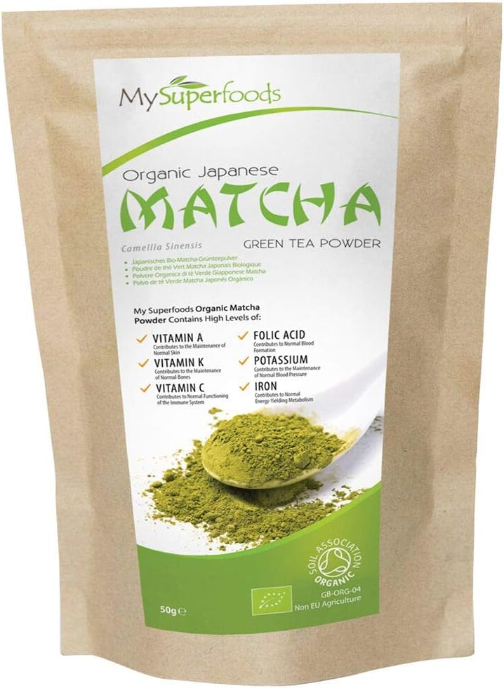 MySuperfoods Organic Matcha Green Tea (50g), Natural Energy Drink & Ergogenic Aid