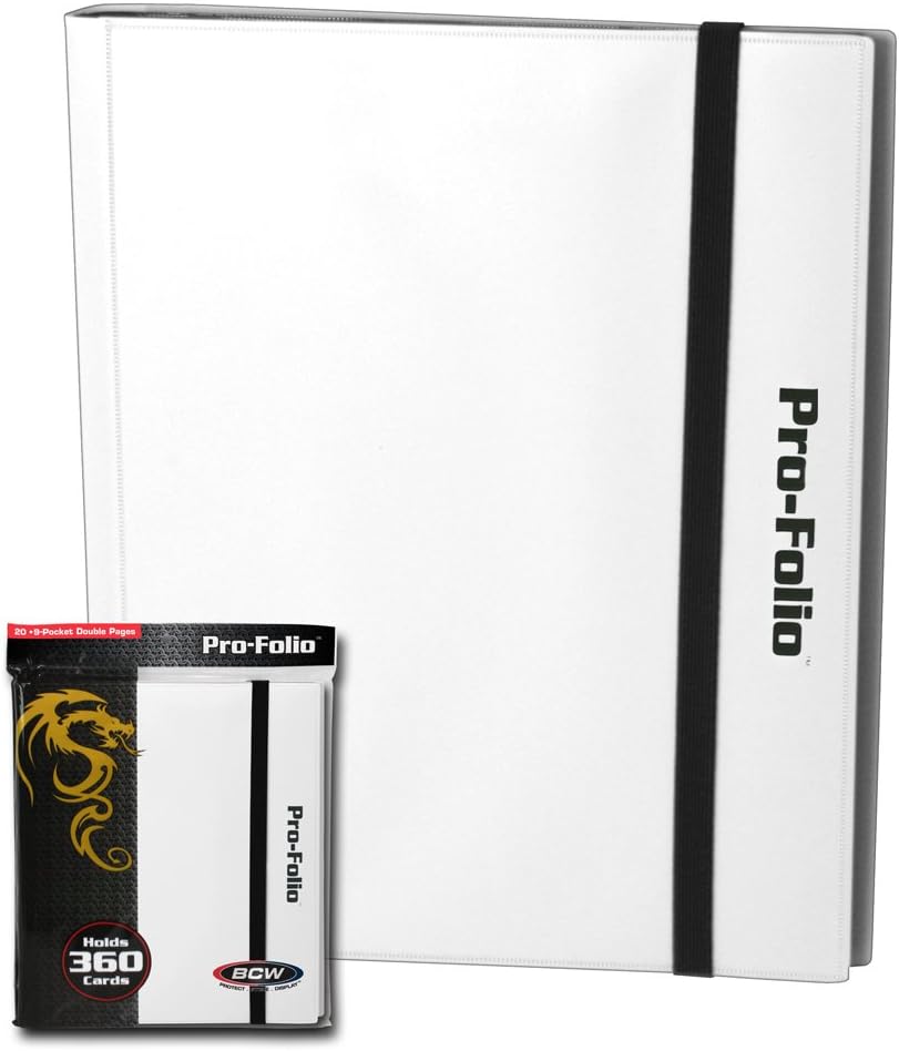 Trading Card Album, 9 Pocket, Holds 360 Cards, White Amazon.co.uk