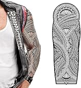 Tatodays Full Arm Temporary Tattoo Tribal Polynesian Hawaiian Aztec Mens Womens view 3