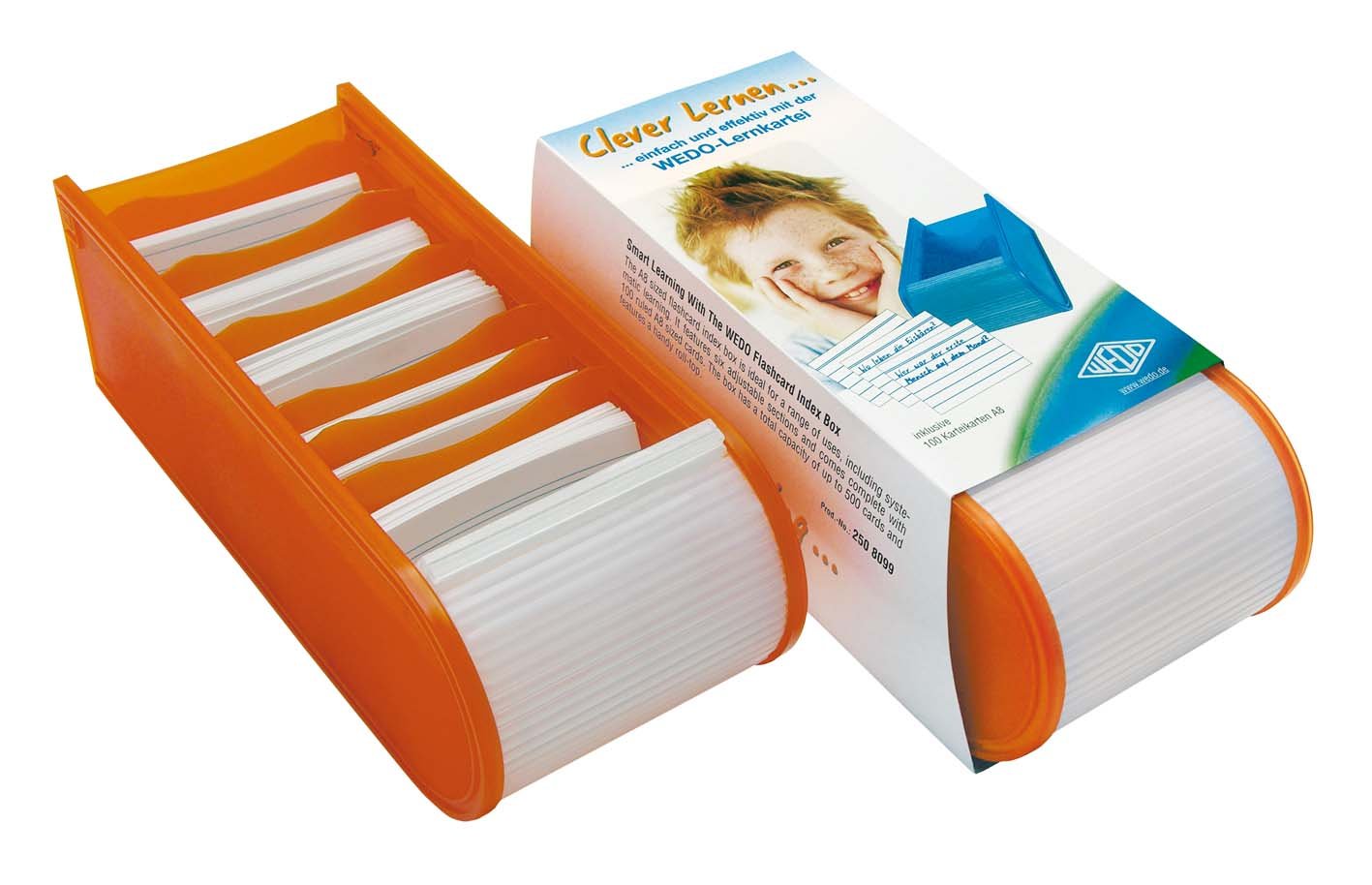 Wedo Flash Card Box Orange Amazon.co.uk Office Products