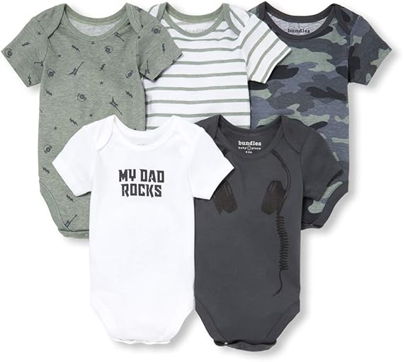 The Children's Place Baby Boys 5 Pack Novelty Printed Layette Set Clothing