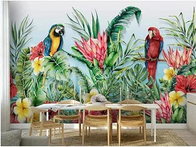 Yzybz Flor De Loro Papel Tapiz Tropical Mural Interior Para Sala De