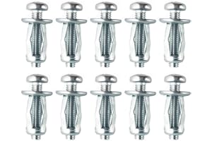 BE-TOOL 10Pcs Hollow Metal Cavity Fixings Hollow Door Anchors for 0-5mm Door Extra Short Hollow Wall Anchors Aluminium cladding Sheet Steel Pipe, Iron Sheet, M5*25mm