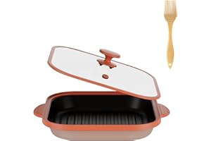 Microwave Grill Pan with Cover -Glass Bacon Cooker, Crisper & Grilled Cheese Maker, Microwave Steamer Cookware,Dishwasher Saf