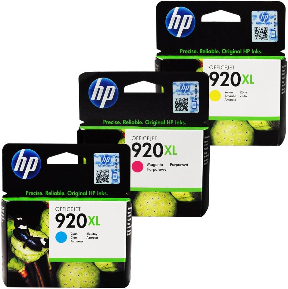 HP 920XL Colour Ink Cartridge Combo Value Pack Cyan Magenta Yellow Multipack