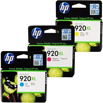 HP 920XL Colour Ink Cartridge Combo Value Pack Cyan Magenta Yellow Multipack