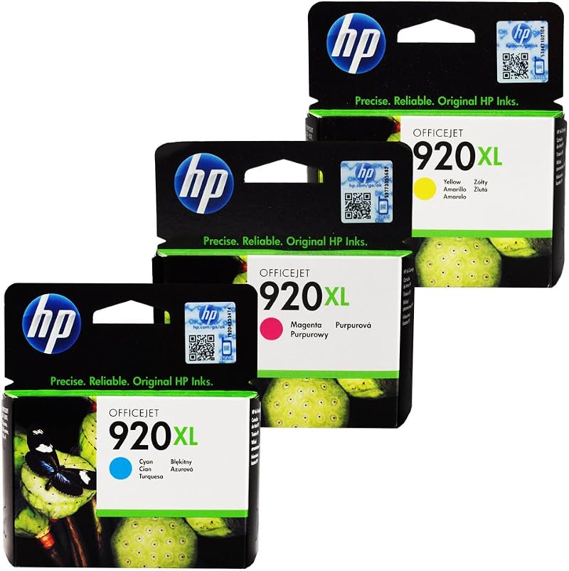HP 920XL Colour Ink Cartridge Combo Value Pack Cyan Magenta Yellow Multipack