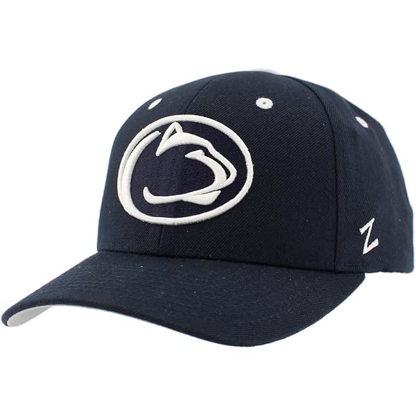Penn State Nittany Lions Baseball Cap - Distressed White Adjustable Hat By Desert Cactus - View #8